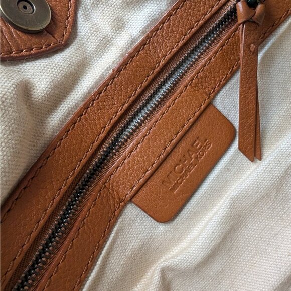 Michael Kors, Quilted Leather Shoulder Bag, Camel Brown, EUC - Picture 8 of 11
